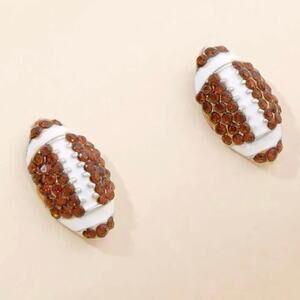 Crystal Football Stud Earrings